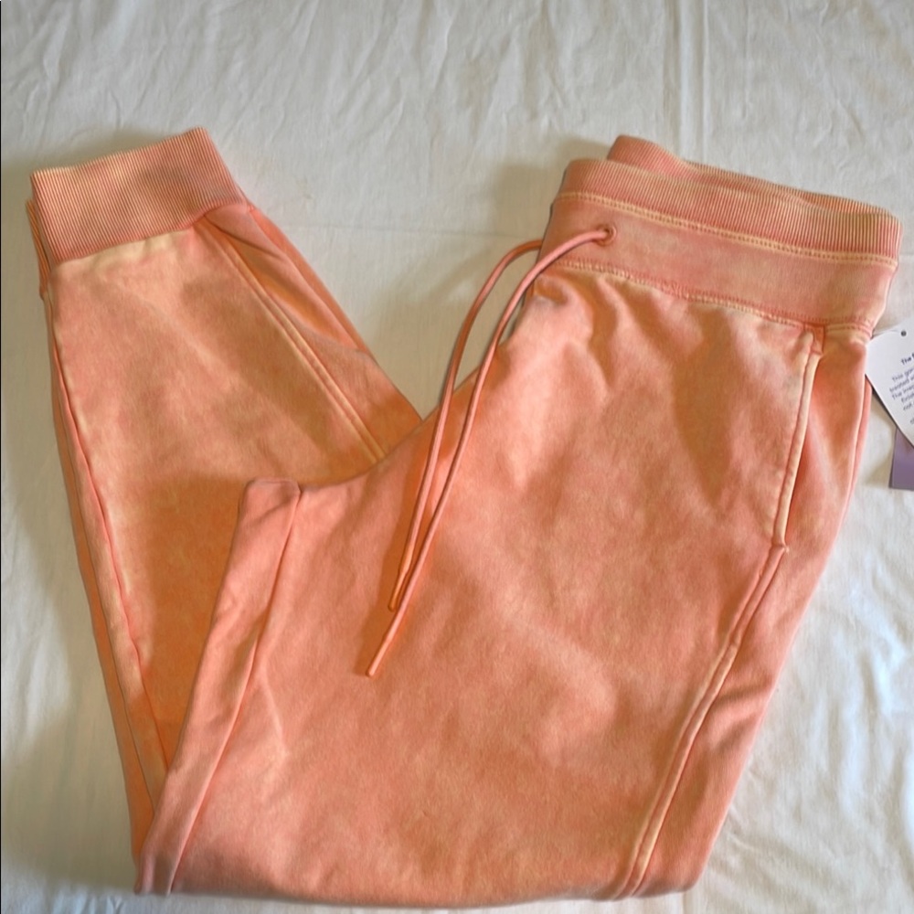 JoyLab Peach Tapered Joggers with Ribbed Waistband